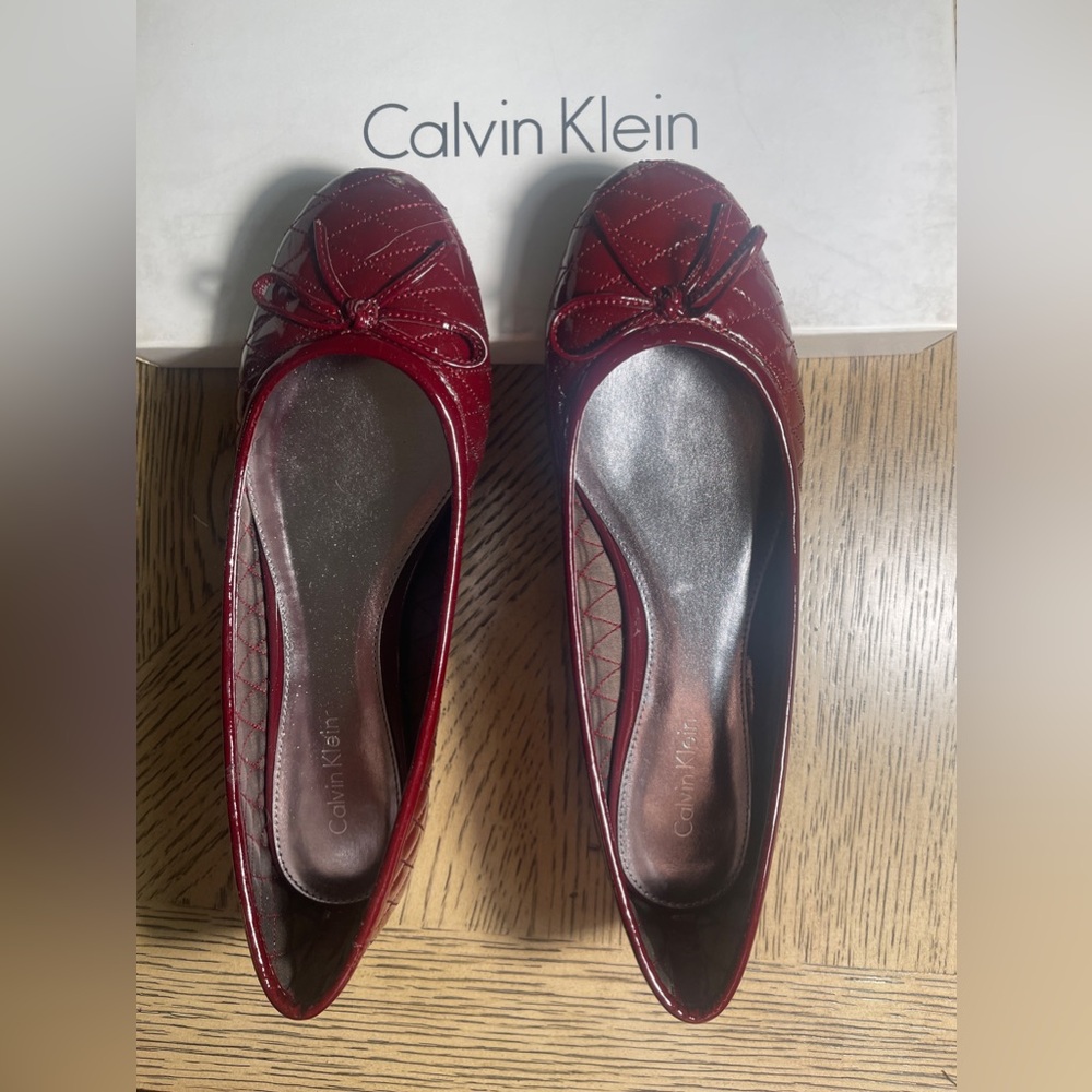 CLEARANCE - ANY 2 PAIRS OF SHOES $35 Calvin Klein Red Flats size 6.5